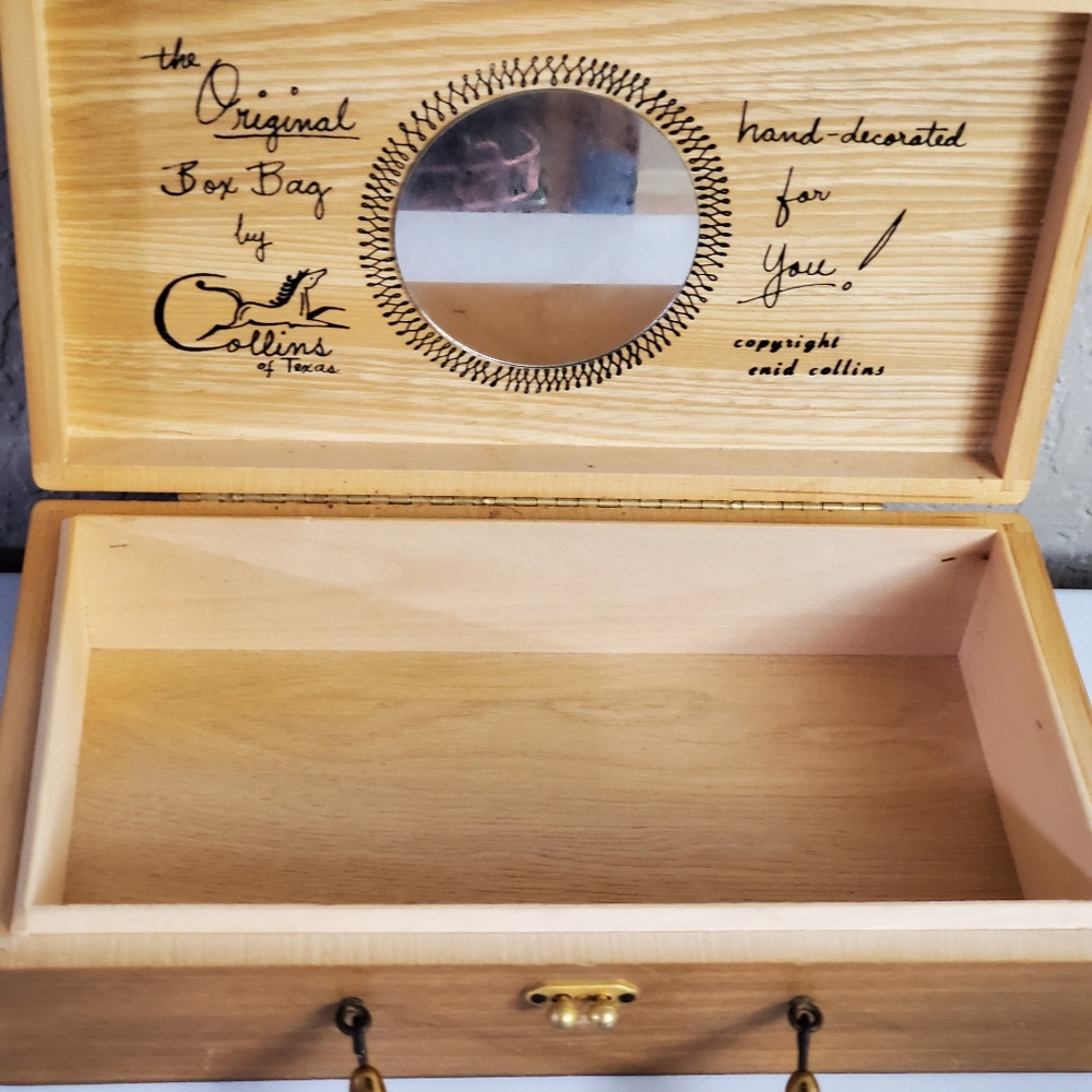 Vintage Enid Collins Of Texas Wooden Handbag Purse "Carriage Trade" Collectible - Picture 3 of 10